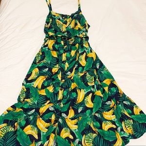 Old Navy banana print dress, size XL
